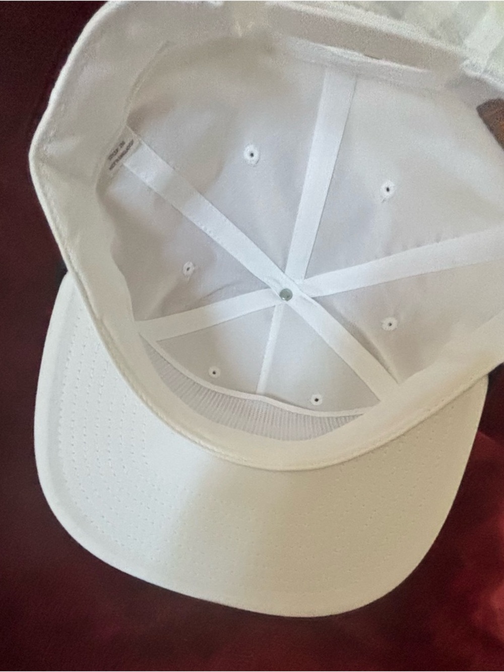 White Baseball Cap with "Putter = Friend" Script Patch - Picture 4 of 4